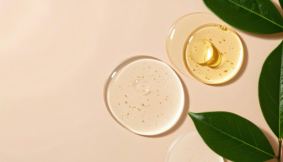 Skincare ingredients working on skin